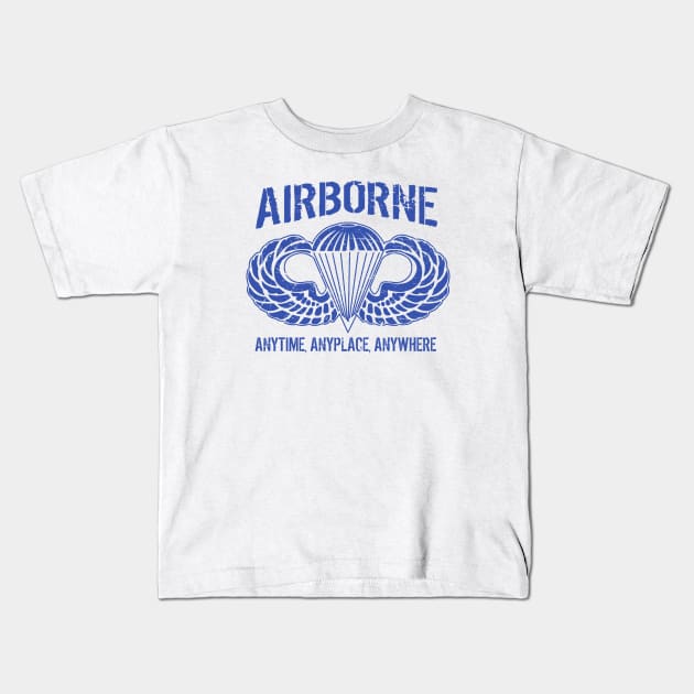 Army Airborne Paratrooper Kids T-Shirt by Distant War